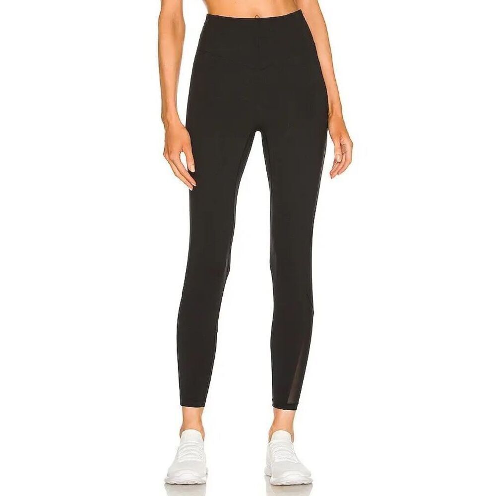 Le Ore Andria Paneled High-Rise Leggings in Black Medium